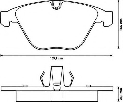 JURID BMW Гальмівні колодки перед.3-serie (E90/91), 5-serie (E61) ABS арт. 573210J