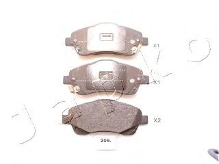 Гальмівні колодки пер. Toyota Avensis 00-08 (bosch) BLUEPRINT арт. 50206