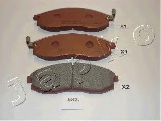 50582 JAPKO Гальмівні колодки передні сист - Akebono BLUEPRINT арт. 50582