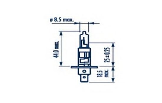 483203000 NARVA Лампа H1 12V 55W P14,5S  HALOGENE EAGLEYE арт. 48320