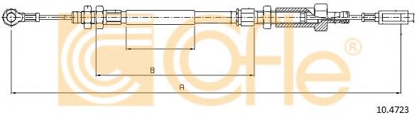 Трос ручника ABS арт. 104723