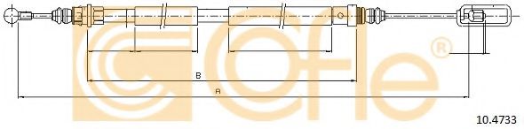 Трос ручника BOSCH арт. 104733