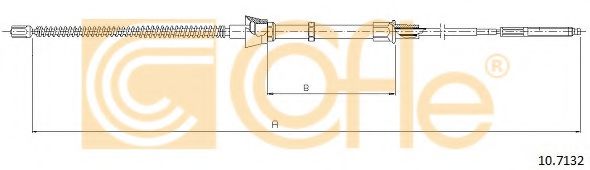 Трос ручника ABS арт. 107132