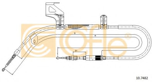 Трос ручника ABS арт. 107482