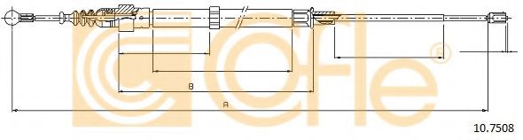 Трос ручника VAG арт. 107508