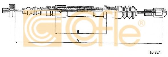 Трос ручника BOSCH арт. 10824