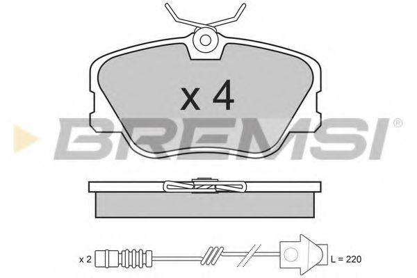 Гальмівні колодки пер. W201/124 (Lucas) ABS арт. BP2286