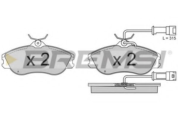 Гальмівні колодки пер. Audi 80/100 84-95 (TRW) (145x71x19,4) BOSCH арт. BP2382