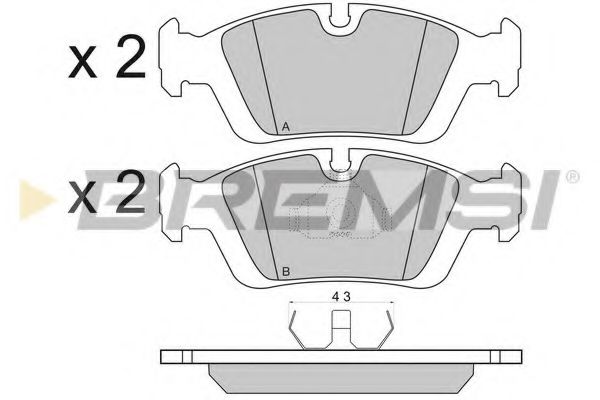 Гальмівні колодки пер. BMW 3 (E36/E46) 94-07 (ATE) FERODO арт. BP2432