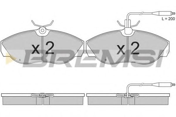 Гальмівні колодки пер. Ducato 94-99/Boxer 94-02 (1.4t) DELPHI арт. BP2614