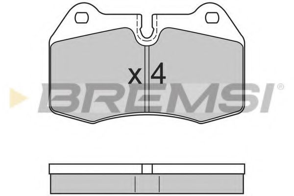 Гальмівні колодки пер. BMW 5(E39)/7(E38) 96-04 (brembo) ABS арт. BP2660