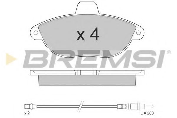 Гальмівні колодки пер. Jumpy/Scudo/Expert 96- (Bendix) ABS арт. BP2678