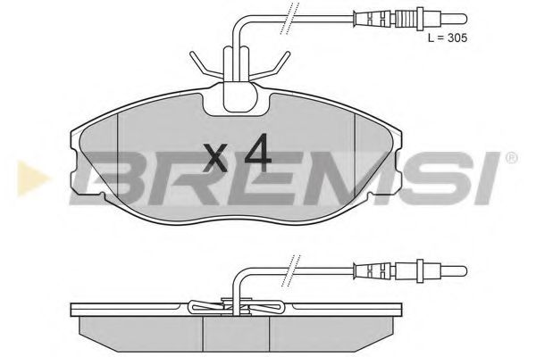 Гальмівні колодки пер. Peugeot 306/406/607 96- (TRW) ABS арт. BP2683