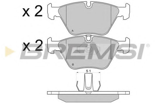 Гальмівні колодки пер. BMW 5 (E39) 95-03 (ATE) ABS арт. BP2685