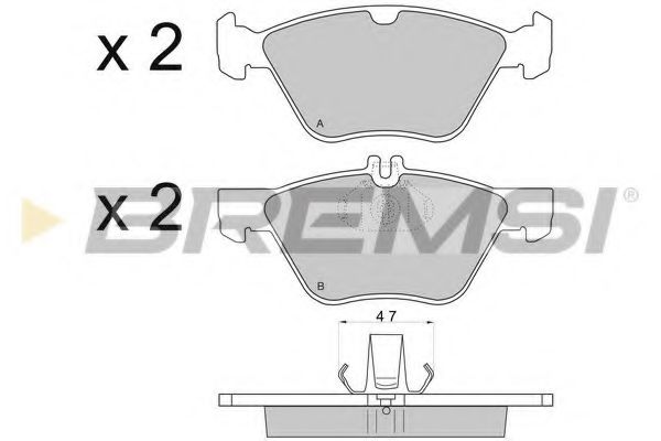 Гальмівні колодки пер. W202/210 (ATE)/211 4Matic FERODO арт. BP2695