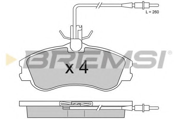 Гальмівні колодки пер. Berlingo/Partner 96-01 (Lucas) (з датчиком) BOSCH арт. BP2711