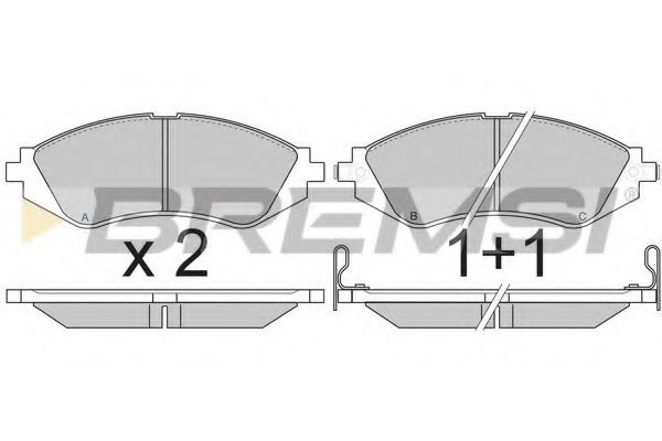 Гальмівні колодки пер. Lacetti/Nubira 97- (Akebomo) (143x52x17) ICER арт. BP2803