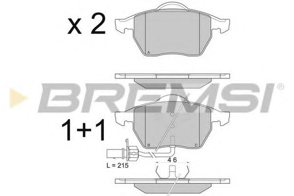 Гальмівні колодки пер. Passat B5/Audi A4/A6 00-05 (з датчиком) ICER арт. BP2816