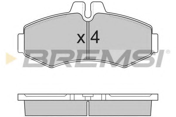 Гальмівні колодки пер. Vito (638) 99-03 BOSCH арт. BP2821