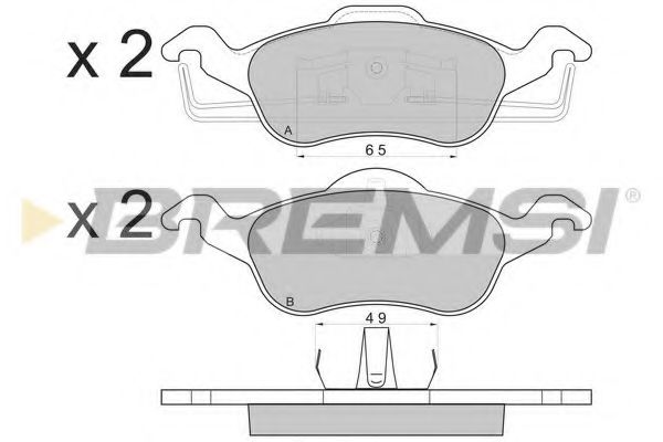 Гальмівні колодки пер. Ford Focus 98-04 (ATE) ABS арт. BP2824