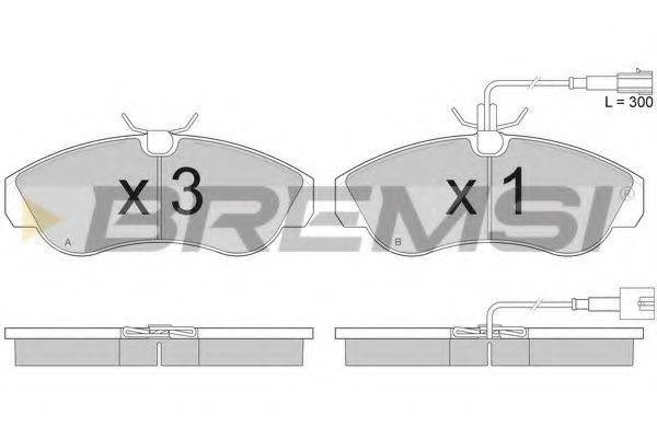 Гальмівні колодки пер. Ducato/Boxer 94-02 (1.8t) ABS арт. BP2889