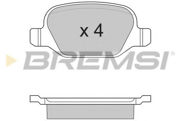 Гальмівні колодки пер. Fiat Linea 07-/Lybra 99- ABS арт. BP2890