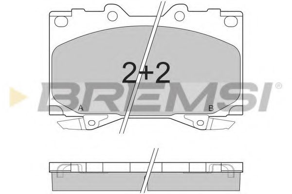 Гальмівні колодки пер. Toyota Land Cruiser 90-09 (sumitomo) FERODO арт. BP2898