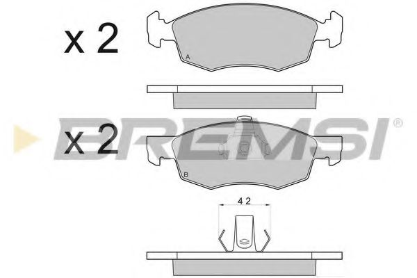 Гальмівні колодки пер. Doblo 01-05 (ATE) (151.3x52.5x18) BOSCH арт. BP2951