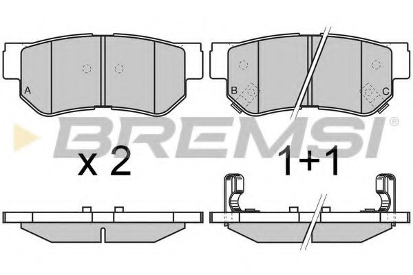 Гальмівні колодки зад. Hyundai Getz/Santa FE/Tucson 01- (mando) BLUEPRINT арт. BP2966