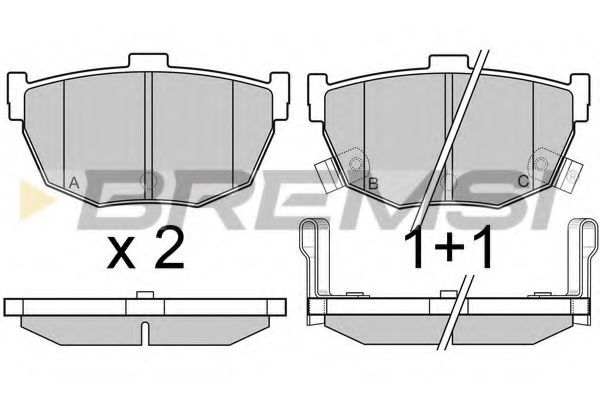 Гальмівні колодки зад. Cerato/Elantra/Lantra/Maxima/Tuscani (85-21) (sumitomo) BLUEPRINT арт. BP2967