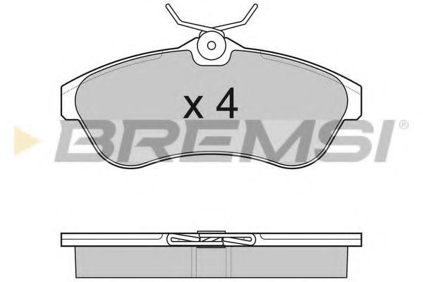 Гальмівні колодки пер. Citroen C2/C3 02- (TRW) (128,7x56,1x19) TRW арт. BP3009