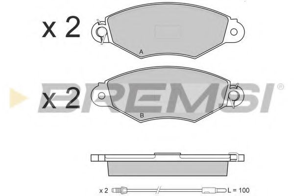 Гальмівні колодки пер. Kangoo 97-08 (Bosch) (з датчиком) BLUEPRINT арт. BP3019