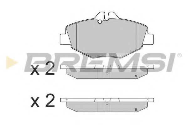 Гальмівні колодки пер. MB E-клас (W211) 03-09 ABS арт. BP3020