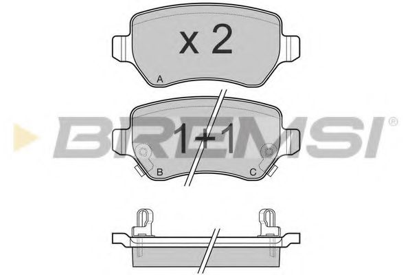 Гальмівні колодки зад. Combo 05-/Astra G/H ABS арт. BP3027