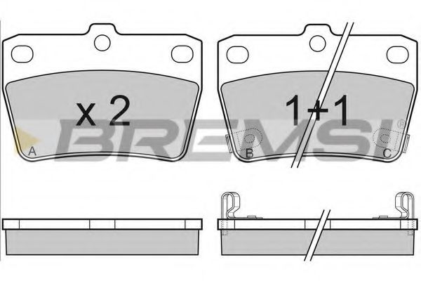 Гальмівні колодки зад. Toyota RAV4 94-05 (akebono) TRW арт. BP3050