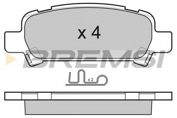 Гальмівні колодки зад. Subaru Impreza 94-/Forester 97-08 (akebono) SUBARU арт. BP3056