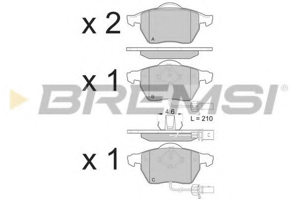 Гальмівні колодки пер. Passat B5/Audi A4/A6 00-05 BOSCH арт. BP3071