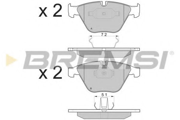 Гальмівні колодки пер. BMW 5(E60)/7(E65) 02-10 (ATE) (155,1x68,5x20,3) BOSCH арт. BP3073