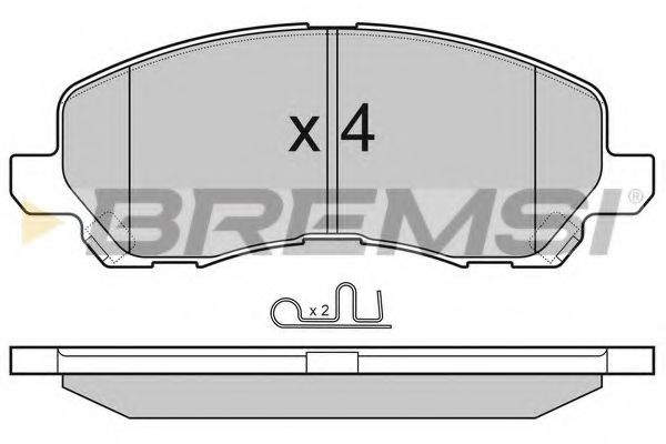 Гальмівні колодки пер. Lancer VIII/Outlander II/Peugeot 4008 08- FERODO арт. BP3080