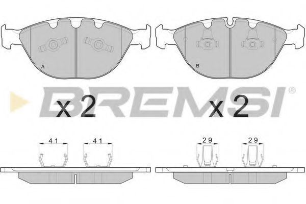 Гальмівні колодки пер. BMW 5(E60)/7(E65) 04-10 (ATE) (193,2x79,2x20,8) BOSCH арт. BP3095