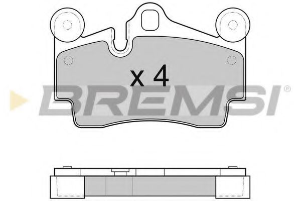 Гальмівні колодки зад. Audi Q7/Touareg/Cayenne (Brembo) (112,2x73,2x16,2) TRW арт. BP3097