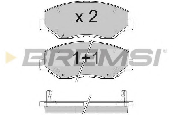 Гальмівні колодки пер. Honda Accord 03-08/CR-V 01-06 (akebono) BLUEPRINT арт. BP3117