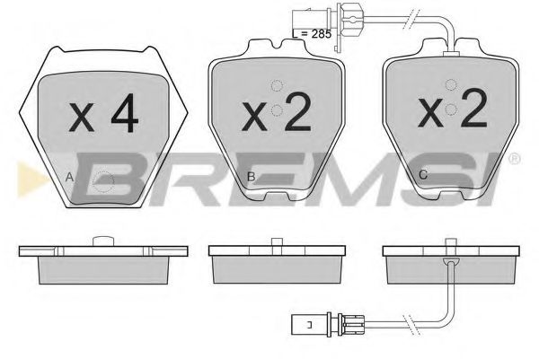 Гальмівні колодки пер. Audi A6 97-05/VW Passat 96-05 (TRW) BOSCH арт. BP3121