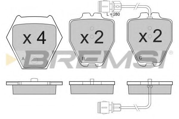 Гальмівні колодки пер. Audi A6 3.7/A8 98-02 (Lucas) FERODO арт. BP3122