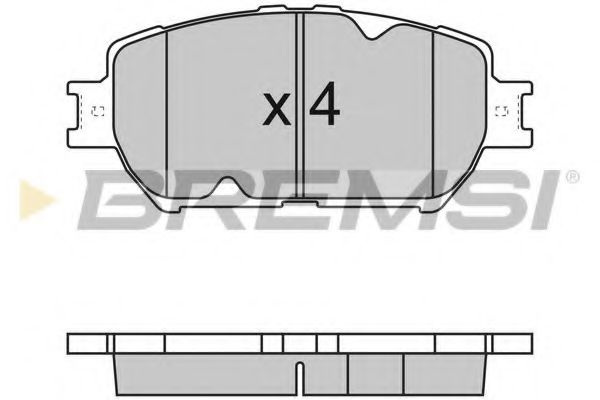 Гальмівні колодки пер. Toyota Camry 96-06 (akebono) BLUEPRINT арт. BP3126