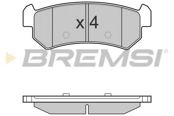 Гальмівні колодки зад. Chevrolet Lacetti 05- (akebono) BLUEPRINT арт. BP3148