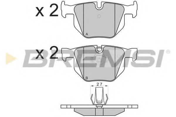 Гальмівні колодки зад. BMW 3(E90)/5(E60) (ATE) (122x58,2x17) LPR арт. BP3173