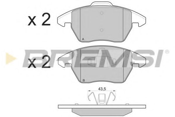 Гальмівні колодки пер. Citroen C4/Peugeot 207/208/307/308/Jetta IV 07- REMSA арт. BP3174