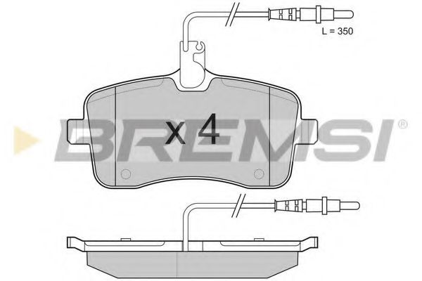 Гальмівні колодки пер. Peugeot 407 04- (TRW) (131,4x66,8x19,5) REMSA арт. BP3182