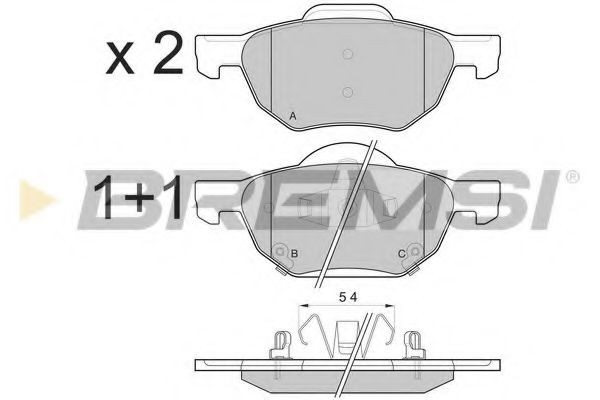 Гальмівні колодки пер. Honda Accord VIII 2.0-2.4 03- HONDA арт. BP3185